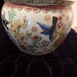 Chinese Porcelain Fish Bowl Vintage